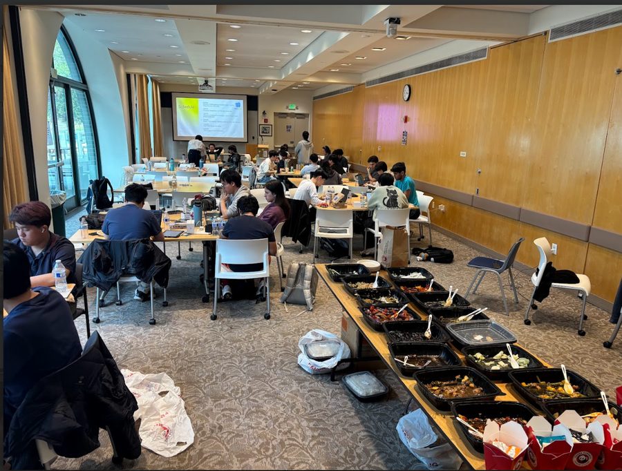 A room full of hackers at Sodahacks